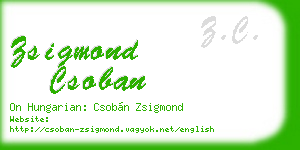 zsigmond csoban business card