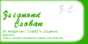 zsigmond csoban business card